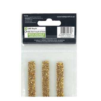 Gold Adhesive Gem Strips 3 Pack  image number 5