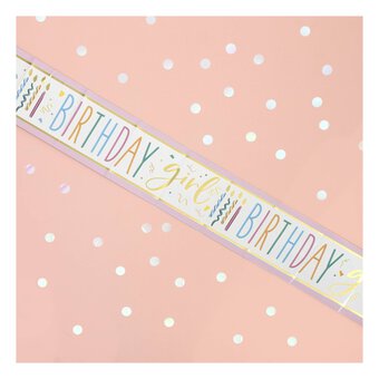 Pink Birthday Girl Banner 1.8m