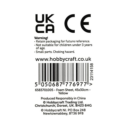 Yellow EVA Foam Sheet 45cm x 30cm image number 5