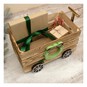 Merry Christmas Wooden Crate on Wheels 30cm image number 2