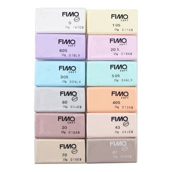Fimo Pastel Modelling Clay Set 25g 12 Pack