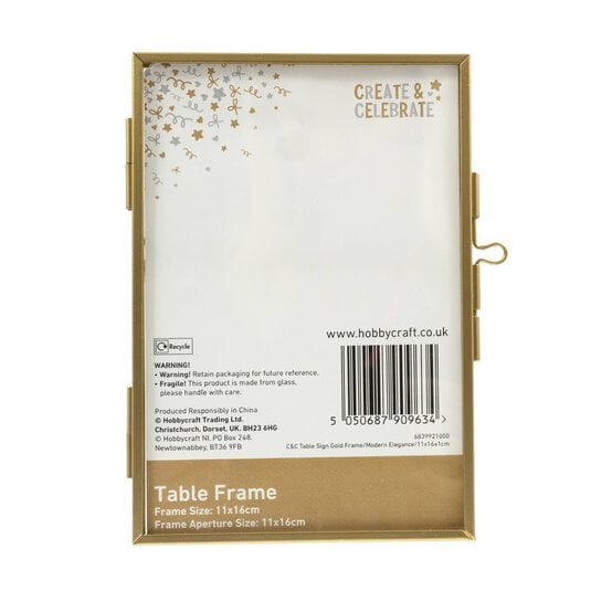 Create & Celebrate Gold Table Frame 11cm x 16cm image number 5