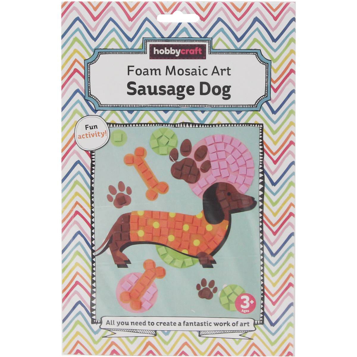 Foam Mosaic Art Sausage Dog Hobbycraft