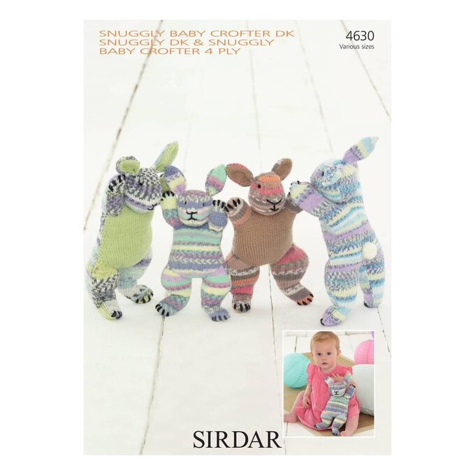 Sirdar Snuggly Baby Crofter and Snuggly DK Bunnies Digital Pattern 4630 image number 1