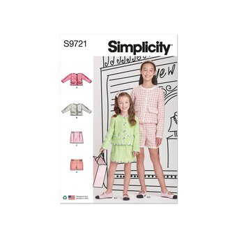 Simplicity Children's Jacket and Skirt Sewing Pattern S9721 (HH 3-6)