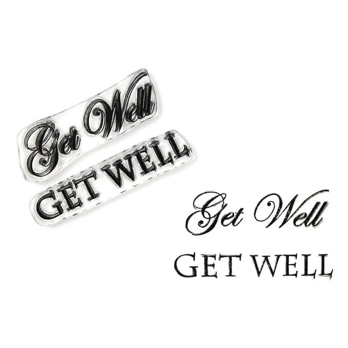 Woodware Get Well Clear Stamps 2 Pack image number 1