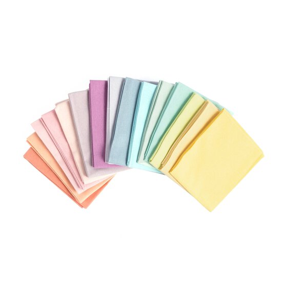 Hobbycraft Pastel Cotton Fat Quarters 15 Pack