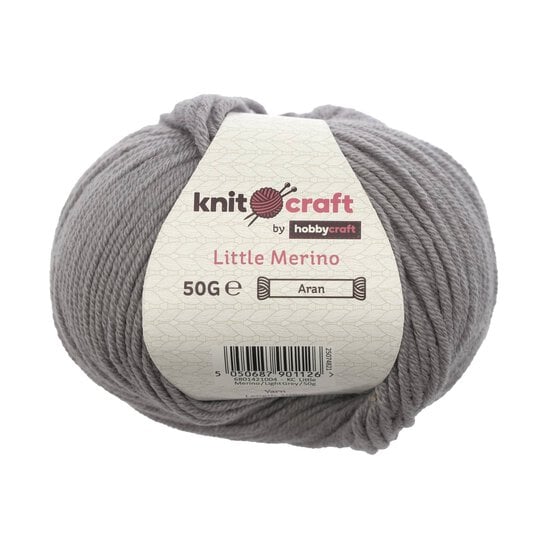 Knitcraft Light Grey Little Merino 50g image number 1