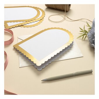Gold Foil Arched Cards 5 x 7 Inches 6 Pack