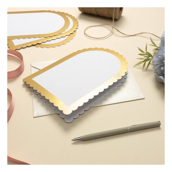 Gold Foil Arched Cards 5 x 7 Inches 6 Pack image number 2