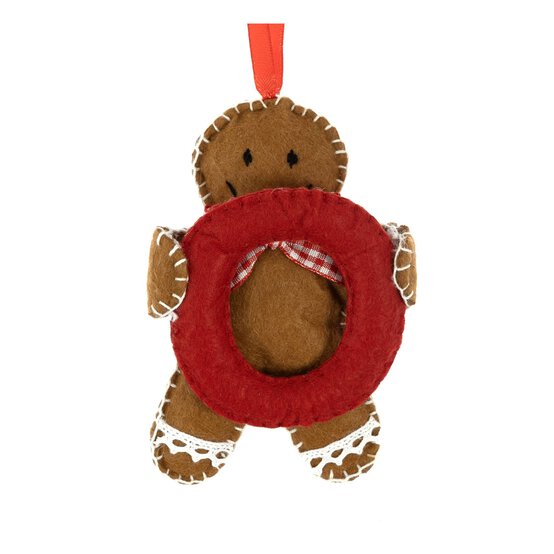 Hanging Gingerbread Felt Letter O Decoration image number 3