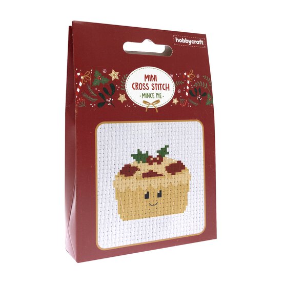 Mince Pie Mini Cross Stitch Kit  image number 1