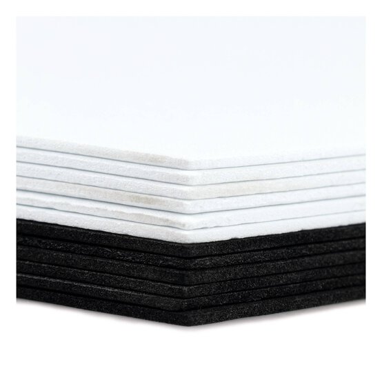 Black and White EVA Foam Sheets A4 12 Pack image number 3