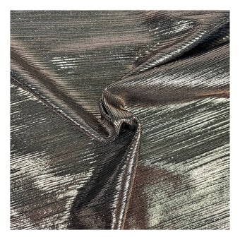 Bronze Crinkle Foil Fabric by the Metre