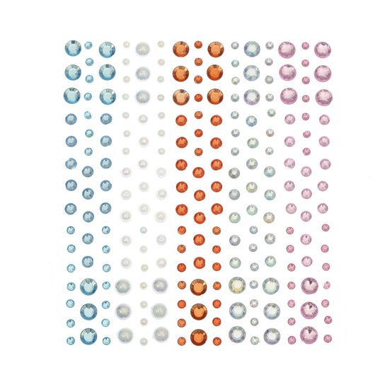 Multicolour Round Gem Stickers 225 Pack image number 1