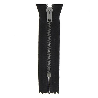 Milward Black Metal Trouser Zip 18cm