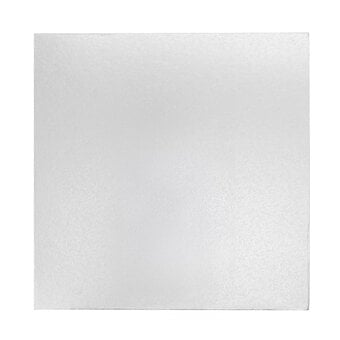 Silver Square Double Thick Card Cake Board 12 Inches