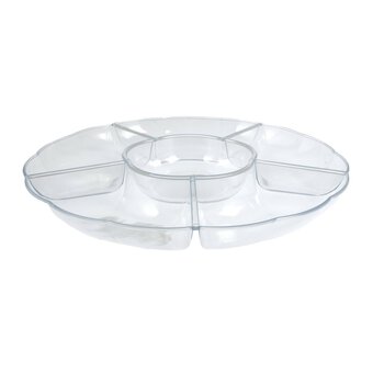 Clear Party Platter 6 Wells