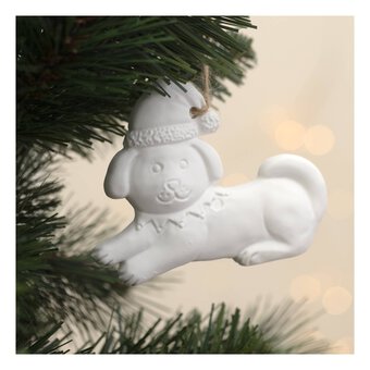 Hanging Ceramic Dog Decoration 10cm