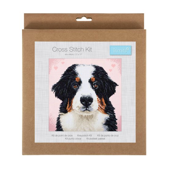 Trimits Woof Large Cross Stitch Kit 36cm x 36cm image number 1