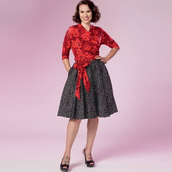 Simplicity Wrap Top and Skirt Sewing Pattern S9288 (14-22) image number 3