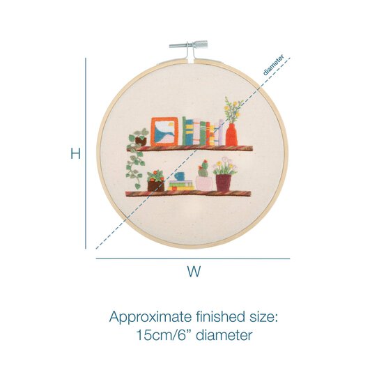 Trimits Floral Shelf Embroidery Hoop Kit image number 4