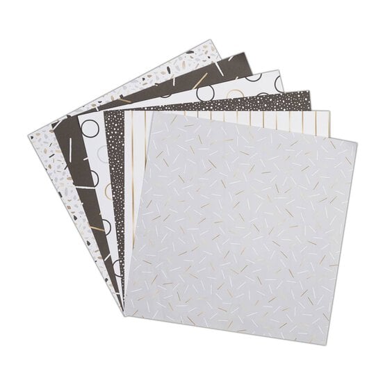 Papermania Metallic Mono Paper Pad 6 x 6 Inches 18 Sheets image number 2