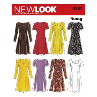 New Look Women's Dress Sewing Pattern 6567