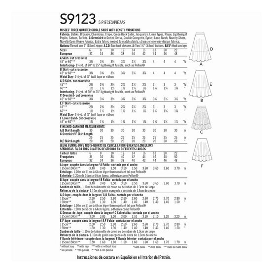 Simplicity Women&rsquo;s Skirt Sewing Pattern S9123 (14-22) image number 2