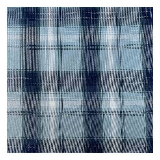Denim Sparkle Check Polyester Fabric by the Metre image number 2