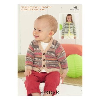 Sirdar Snuggly Baby Crofter DK Cardigans Digital Pattern 4631