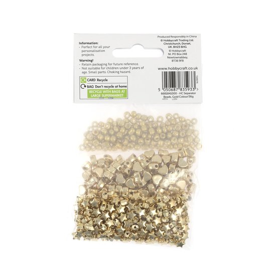Gold Separator Beads 36g image number 7