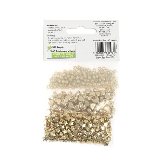 Gold Separator Beads 36g image number 7