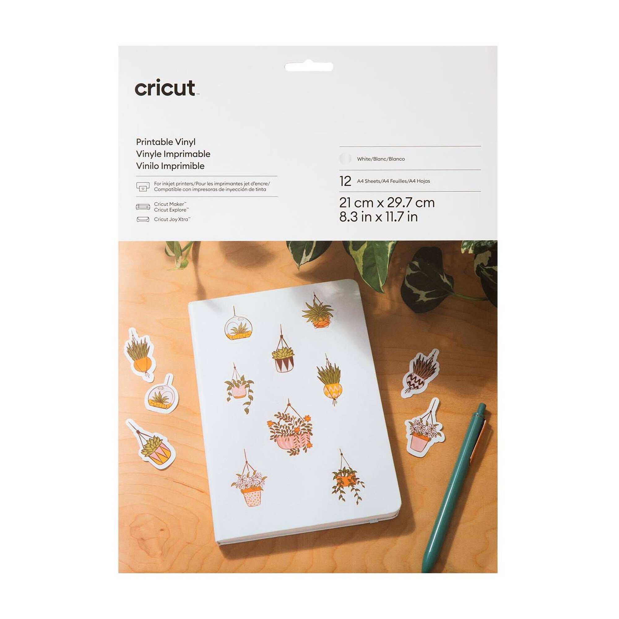 Cricut White Printable Vinyl A4 12 Pack | Hobbycraft