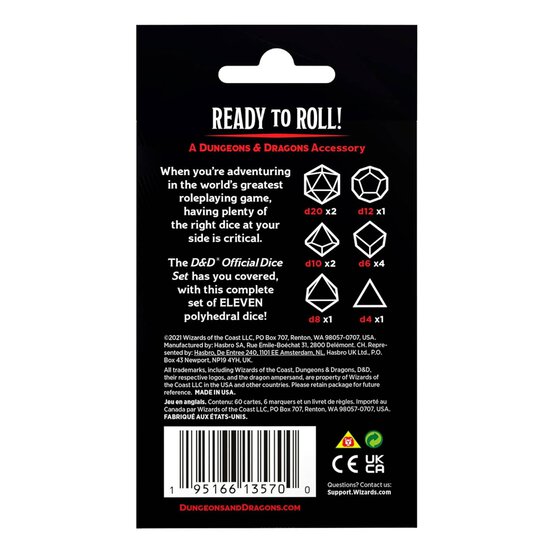 Dungeons & Dragons Official Dice Set 11 Pieces image number 3