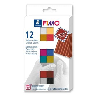 Fimo Leather Effect Modelling Clay 25g 12 Pack