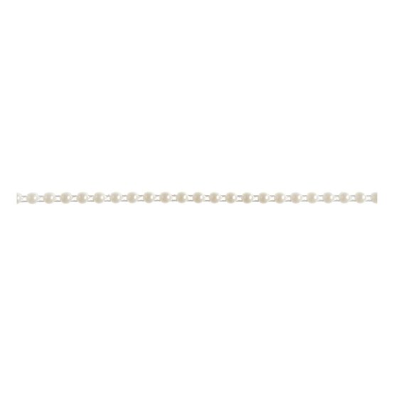 Ivory 4mm Flat Back Pearl Beading by the Metre image number 1