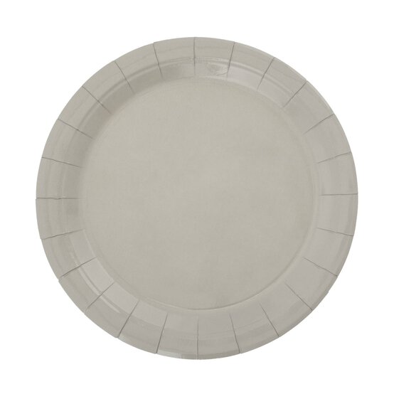 Silver Paper Plates 8 Pack  image number 1