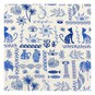 Grecian Blues Greek Mosaic Cotton Fabric by the Metre image number 2