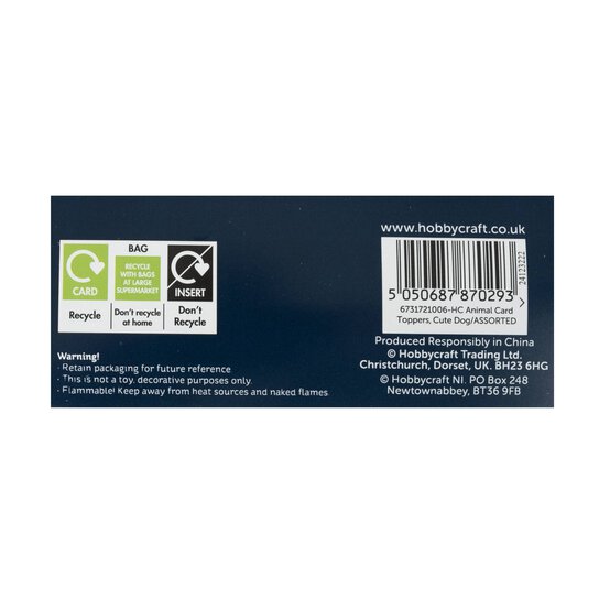 Cute Dog Card Toppers 8 Pack image number 5