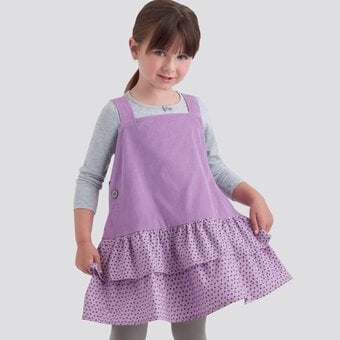 Simplicity Kids' Pinafore Dress Sewing Pattern S9196 (3-8) image number 3