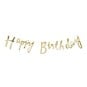 Ginger Ray Gold Happy Birthday Bunting 1.5m image number 1