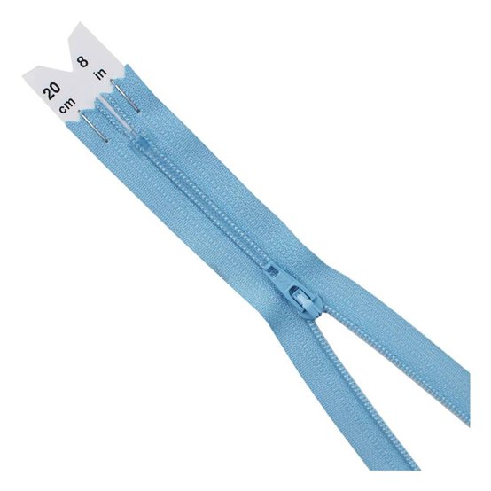 YKK Light Blue Dress and Skirt Zip 20cm image number 1