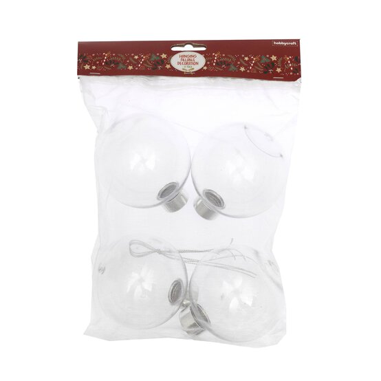 Hanging Fillable Baubles 8cm 4 Pack image number 4