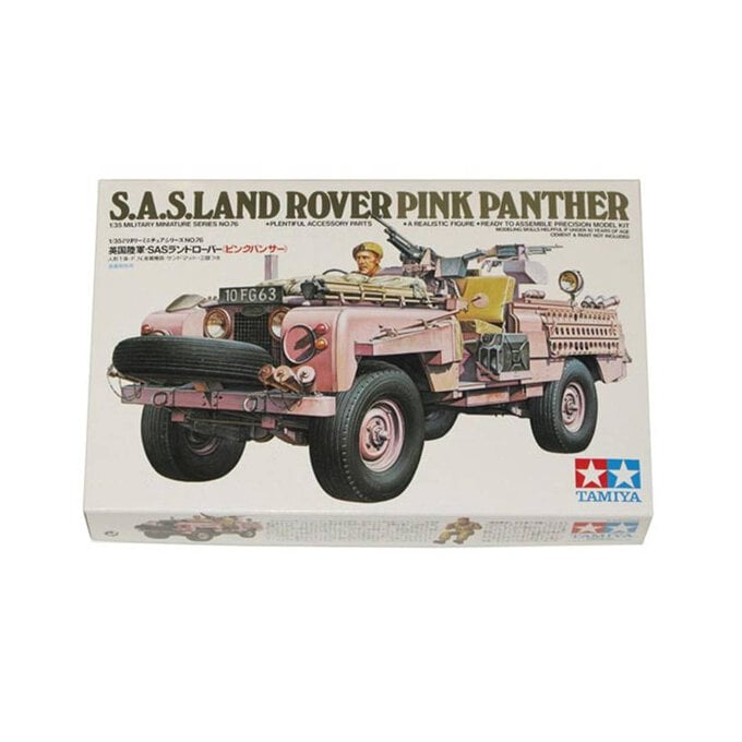 Tamiya SAS Land Rover Pink Panther Model Kit 1:35 image number 1