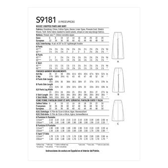 Simplicity Cropped Trousers and Skirt Sewing Pattern S9181 (16-24) image number 2