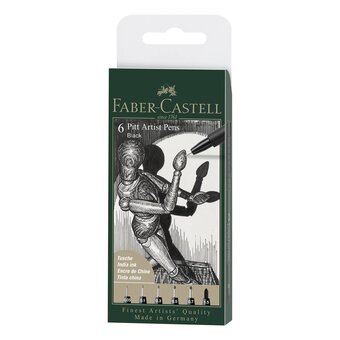 Faber-Castell Pitt India Ink Artist Pens 6 Pack