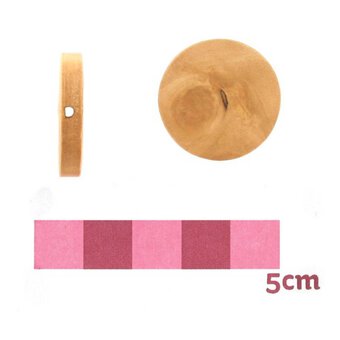 Hobbycraft Large Wooden flat rounds Beads Brown image number 2