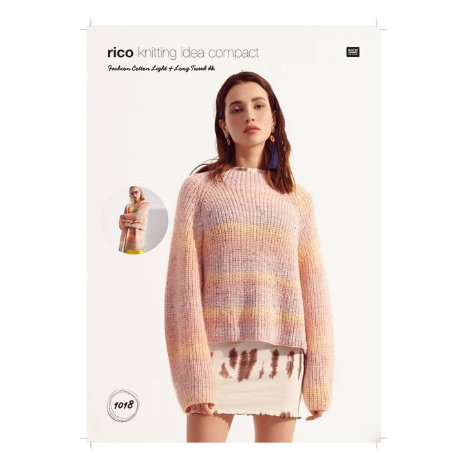 Rico Cotton Light & Long Tweed Sweater Digital Pattern 1018 image number 1