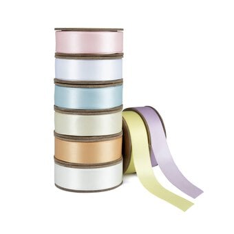 White Double-Faced Satin Ribbon 18mm x 5m image number 5
